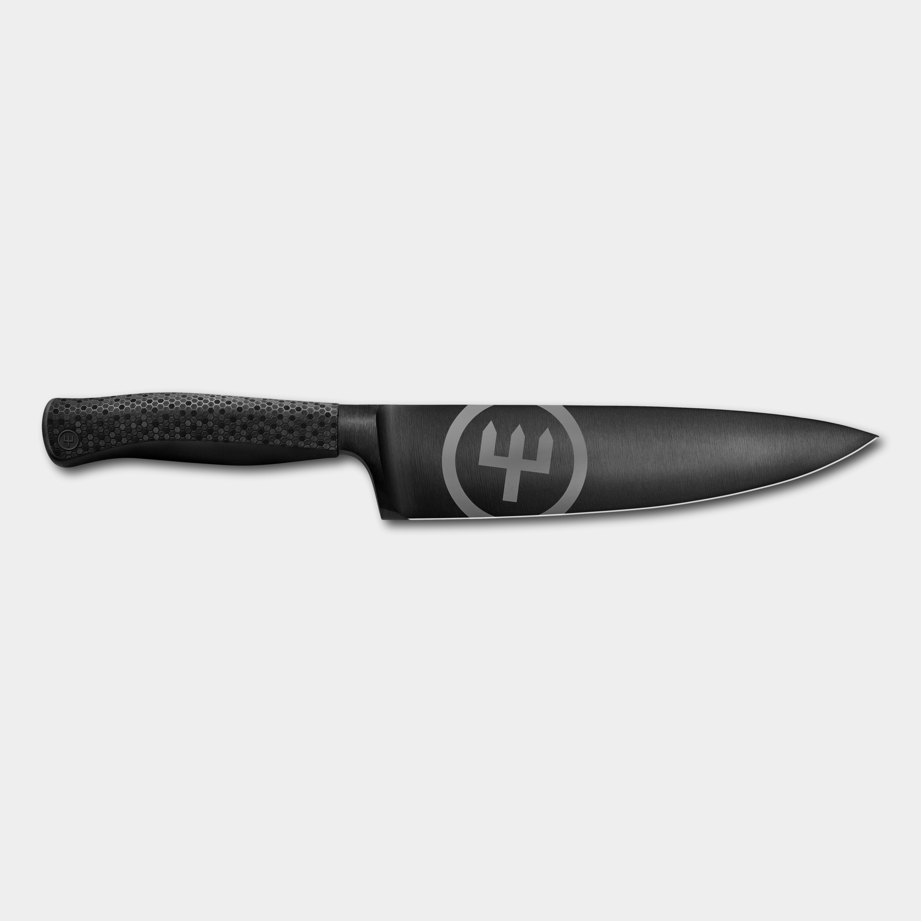 Wusthof Perfomer 20cm chef knife with diamond like carbon coating and honeycombe handle by The Cotswold Knife Company