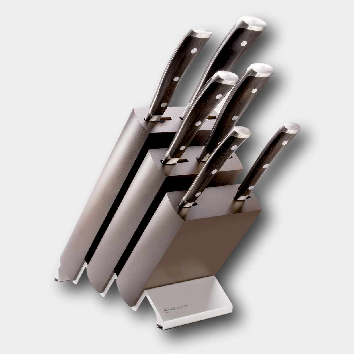 Wusthof IKON 7 Piece Block Set - Brown Ash
