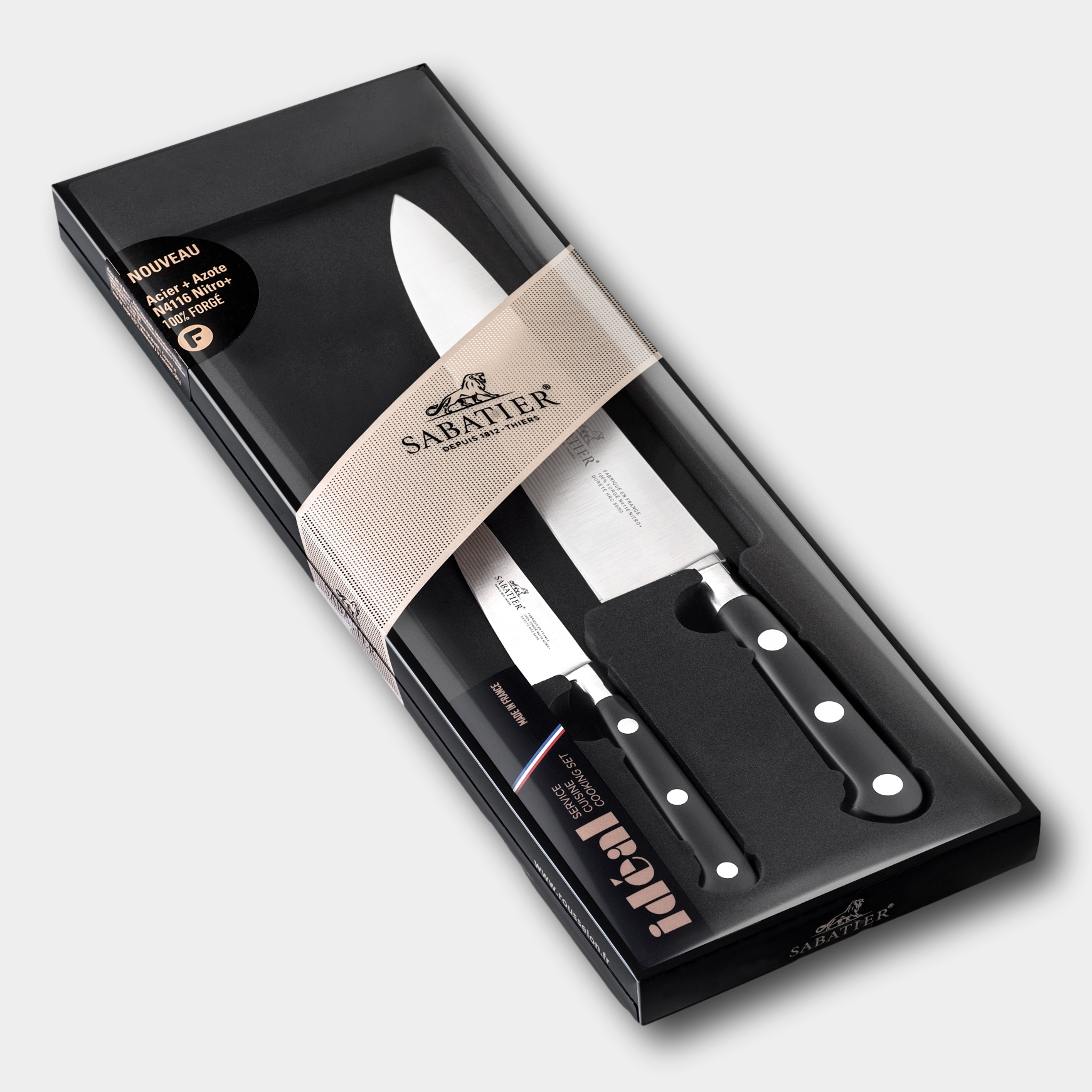 Lion Sabtier Ideal Steel 2 Piece Set - Paring/Chef Knives