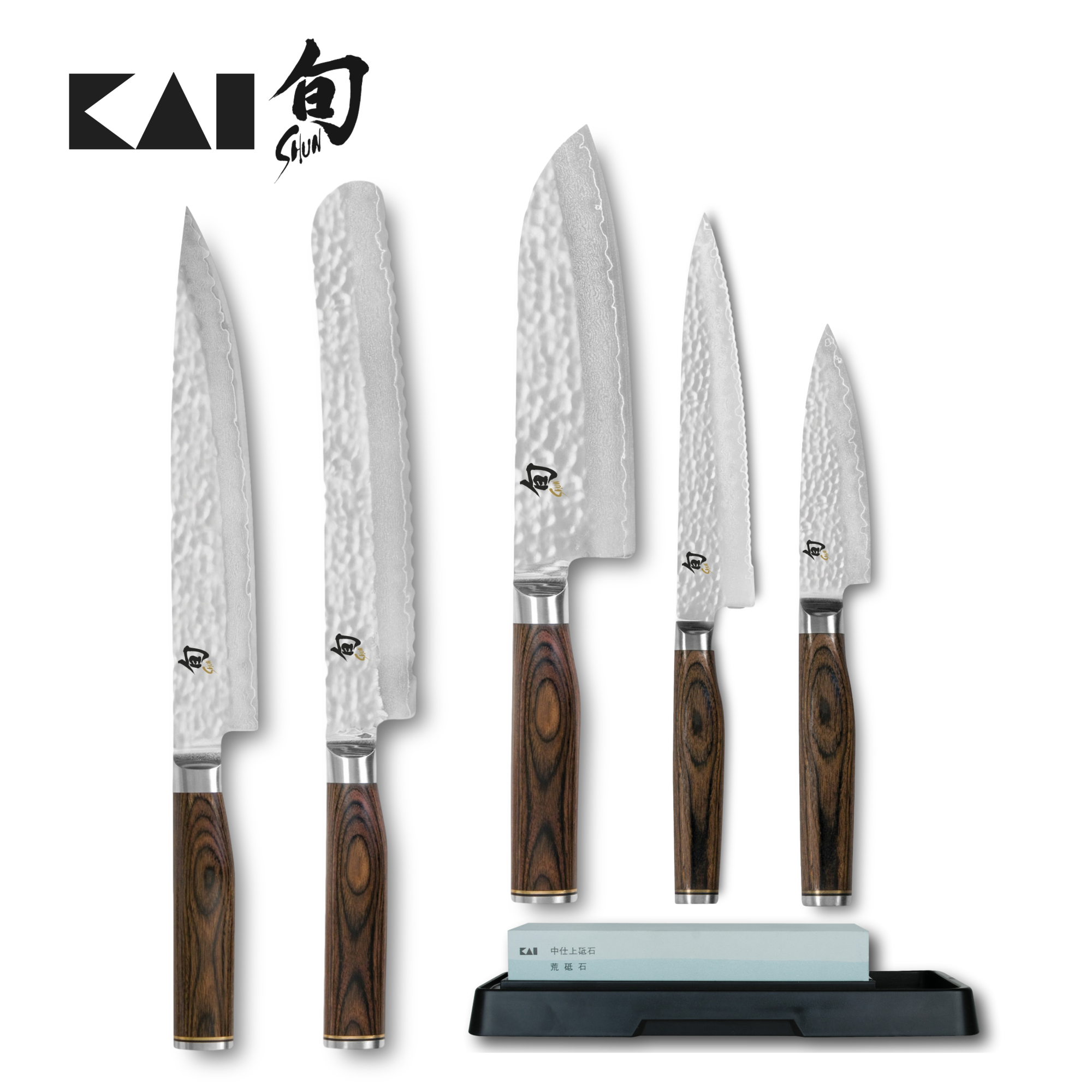 Kai Shun Premier 5 Knife and Whetstone Set