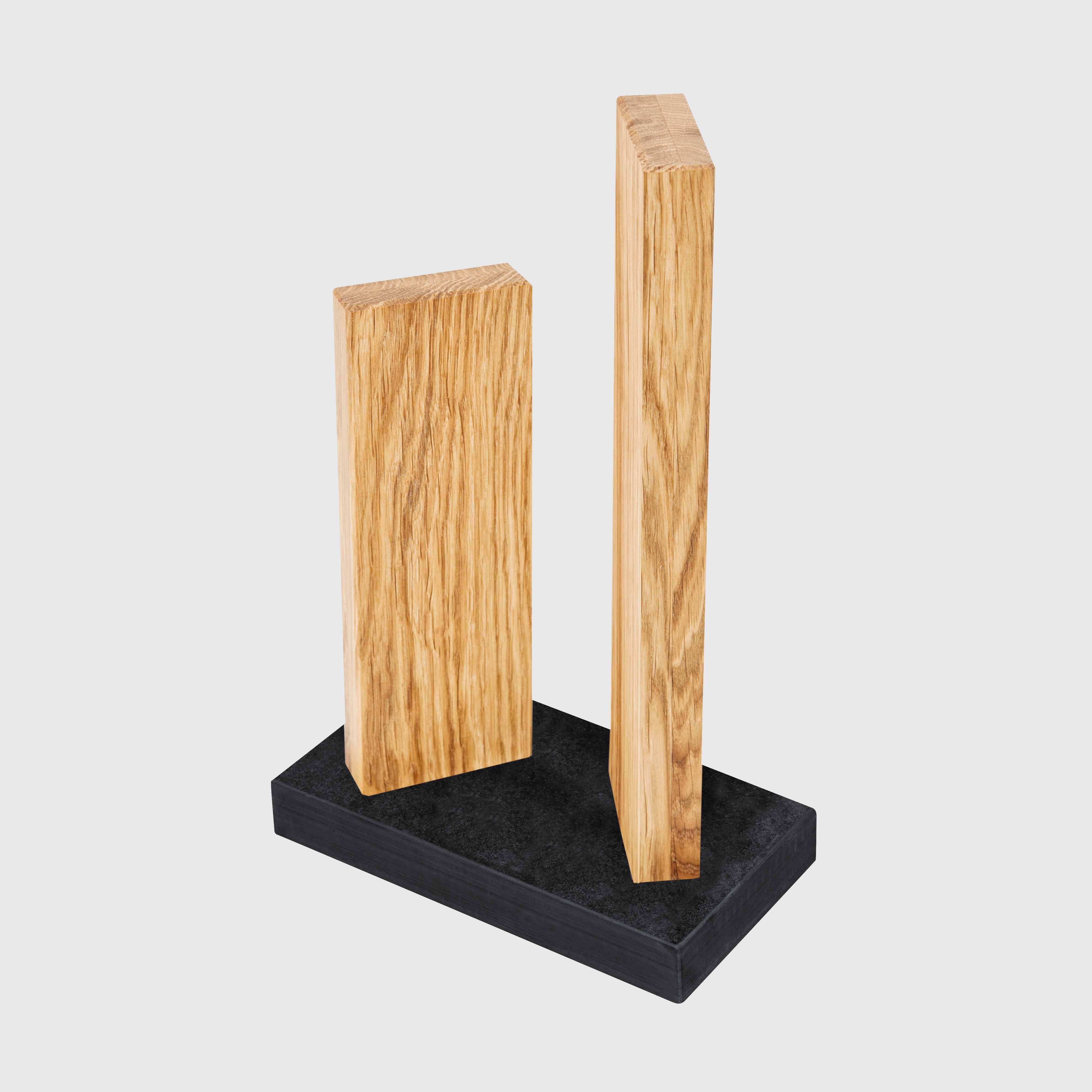 Kai Stonehenge 2 Pillar Oak Knife Block with Granite Base
