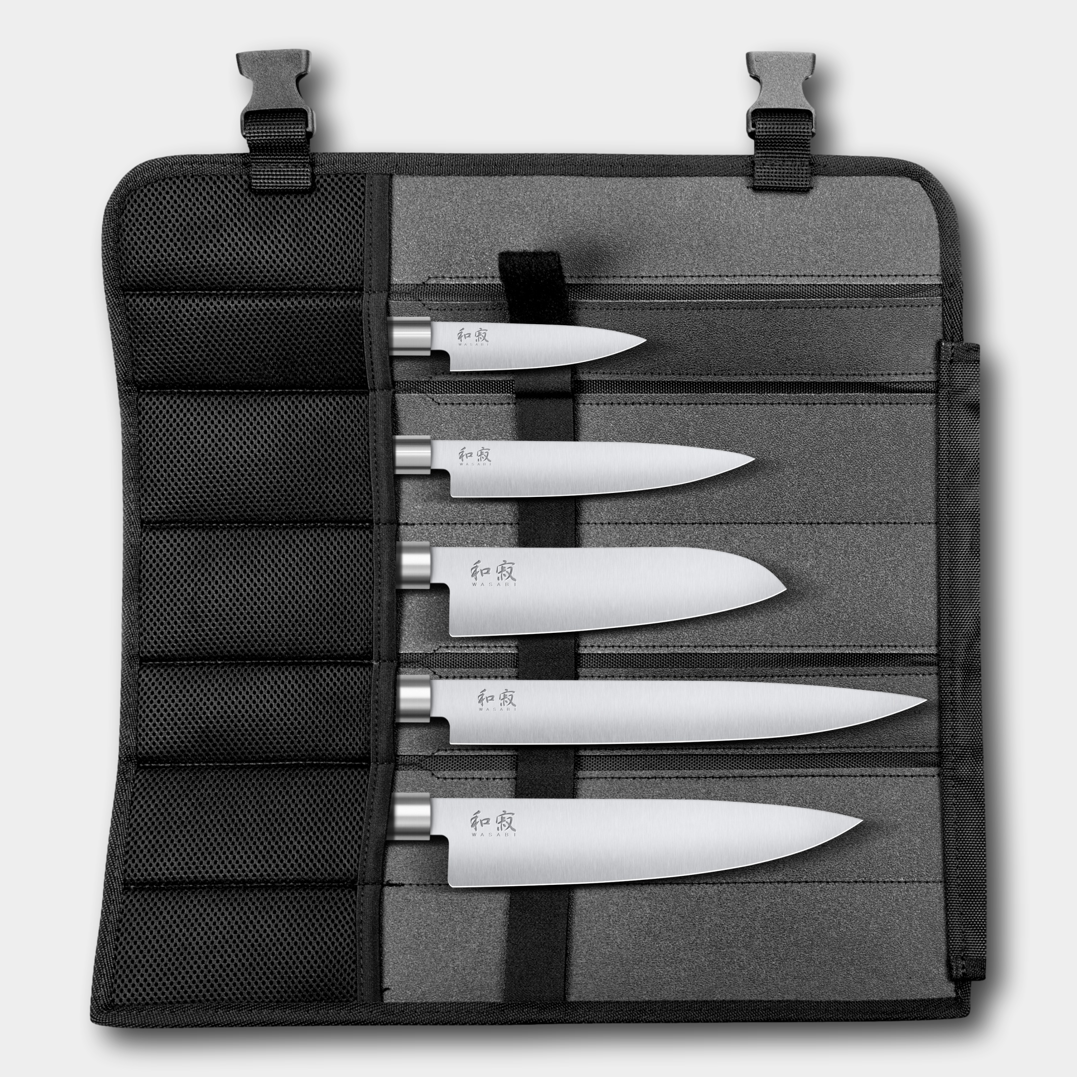 Kai Wasabi Black 5 Piece Knife Set with Bag