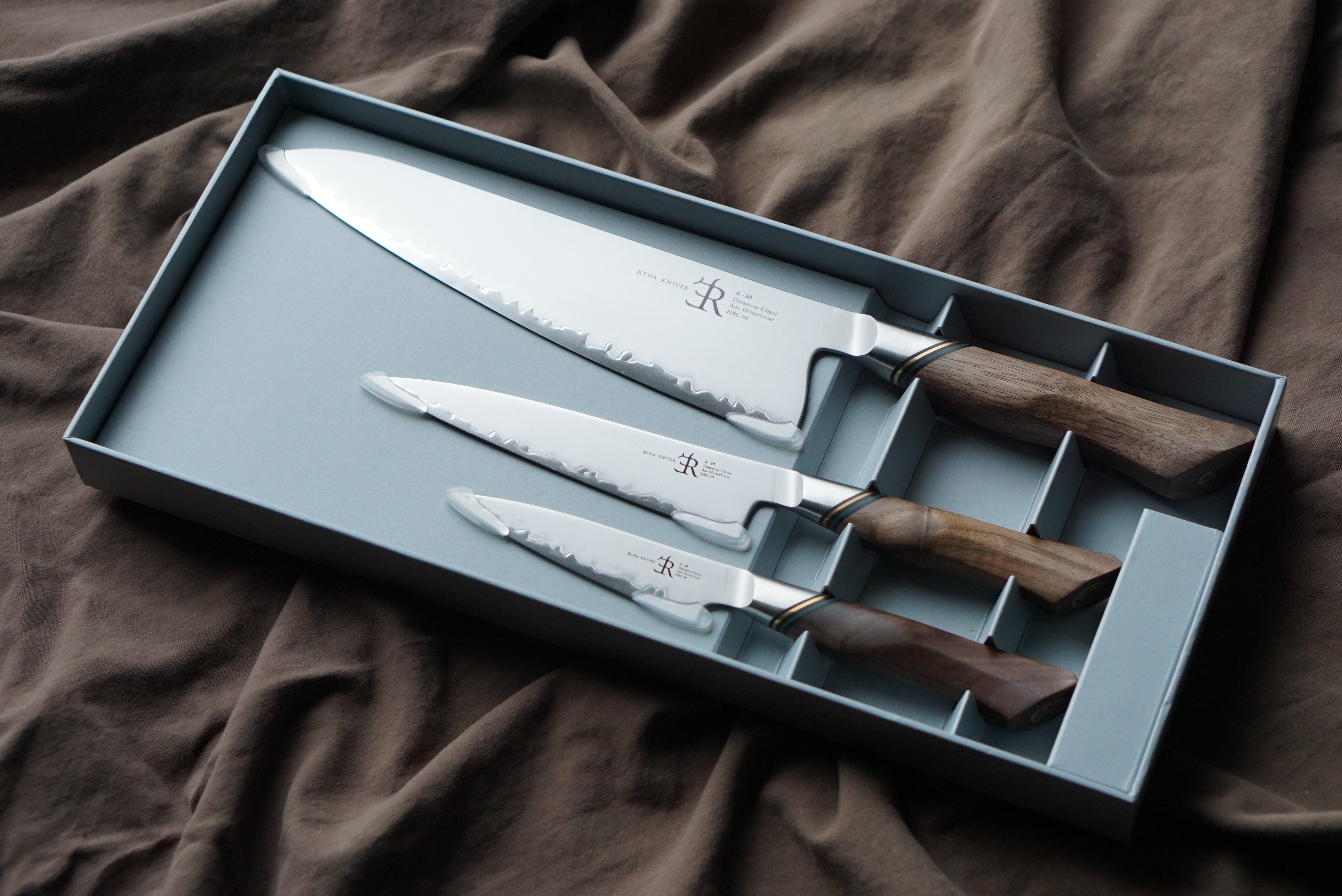 Ryda A30 3 Piece Set - Chef, Utility, Paring