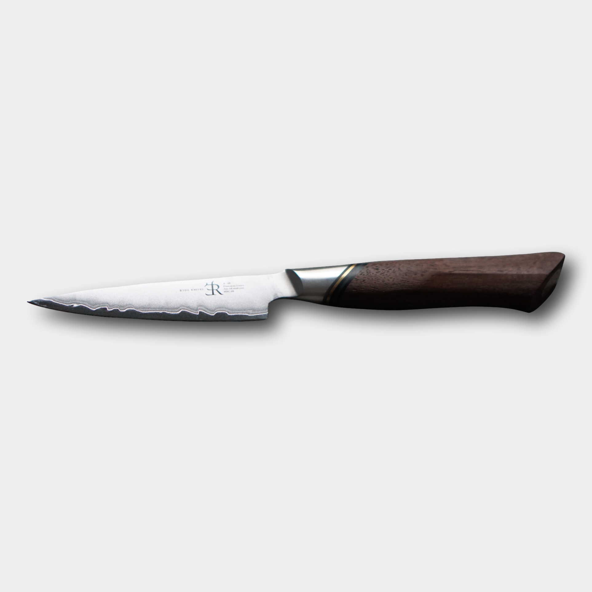 Ryda Knives A30 Paring knife. 3ply special steel blade with ultimate comfort handle. Supplied by cotswoldknifecompany.co.uk