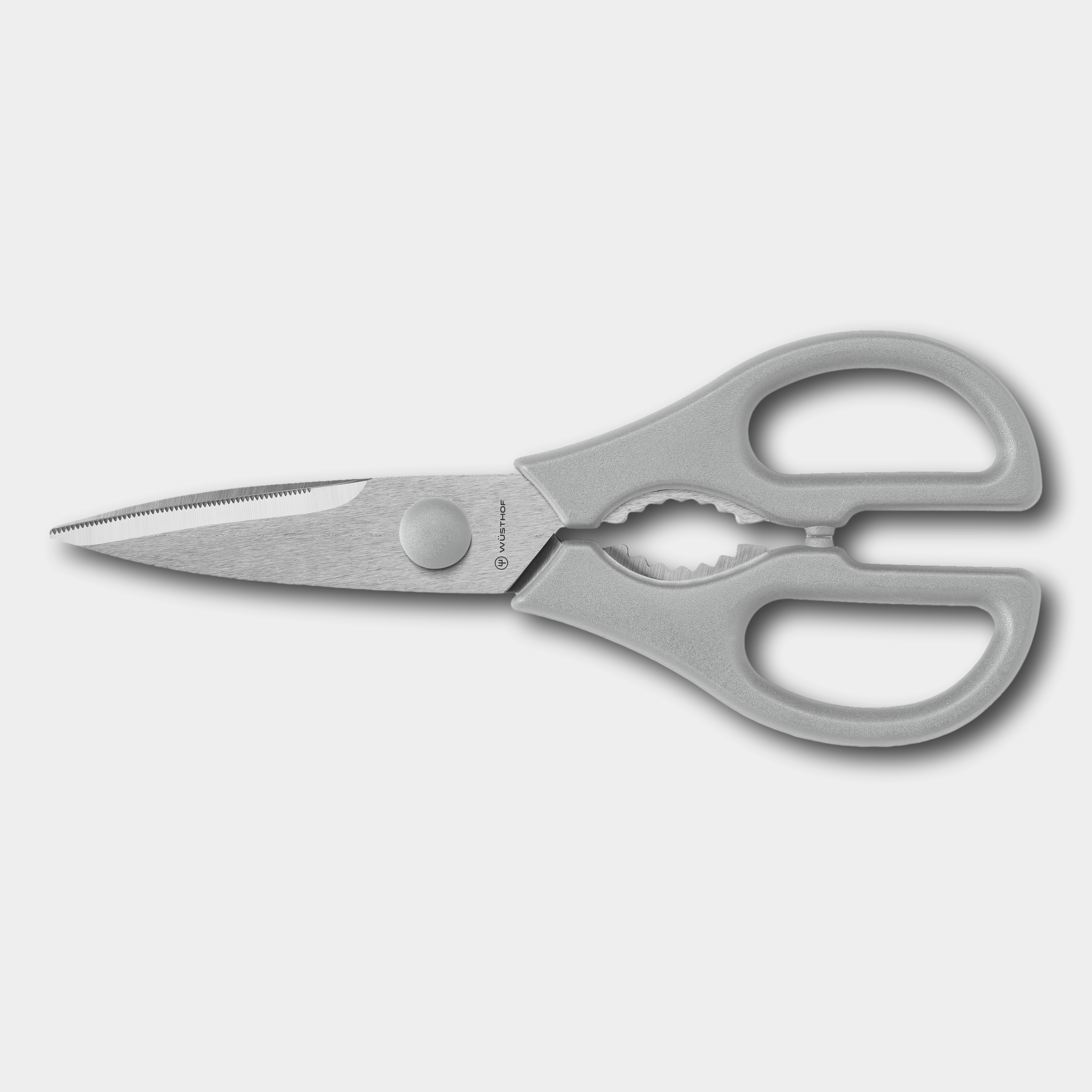 Wusthof come apart kitchen shears with light grey handles by The Cotswold Knife Company