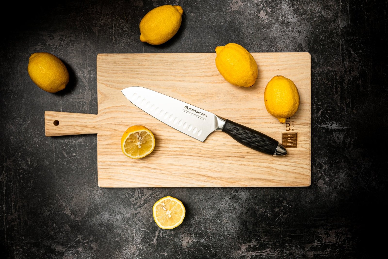 Flint & Flame Pro Series 6" Santoku Knife - PS-6SAN-BP - The Cotswold Knife Company