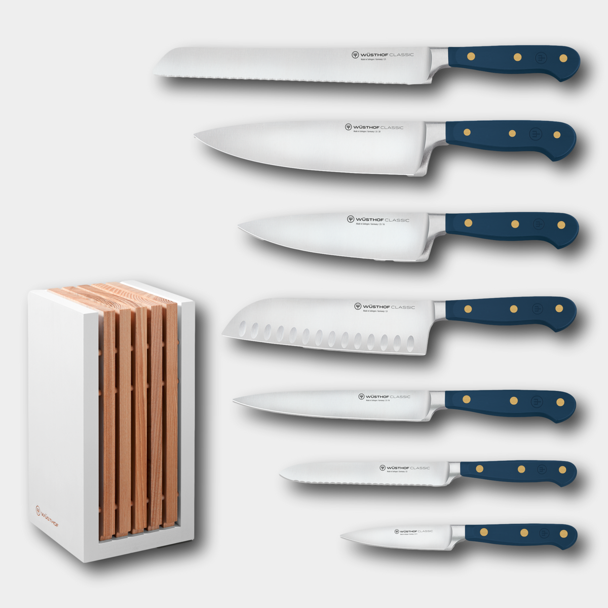 Wusthof Classic 8 Piece Block Set - Wild Blueberry
