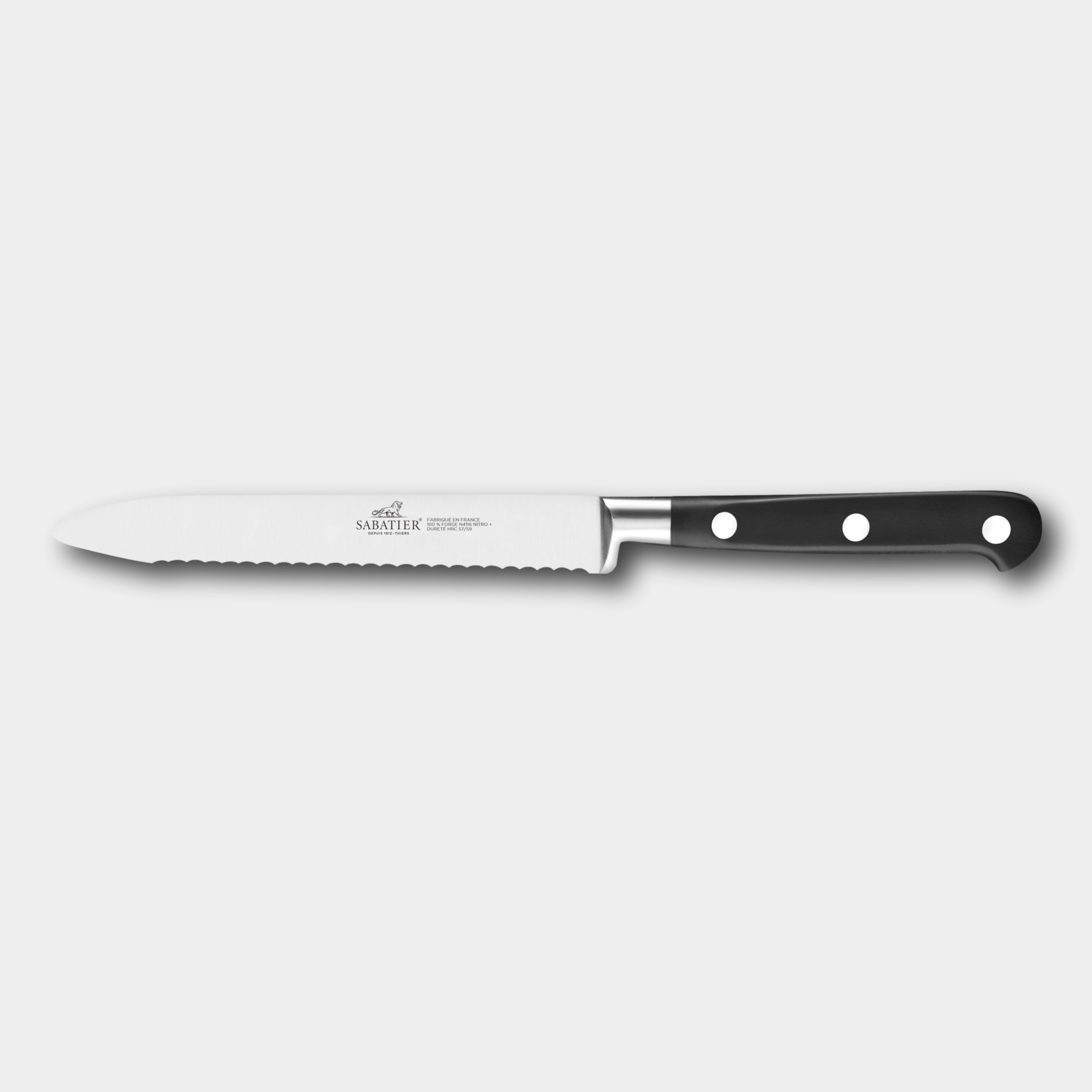 Lion Sabtier Ideal Steel 3 Piece Set - Paring/Utility/Chef Knives