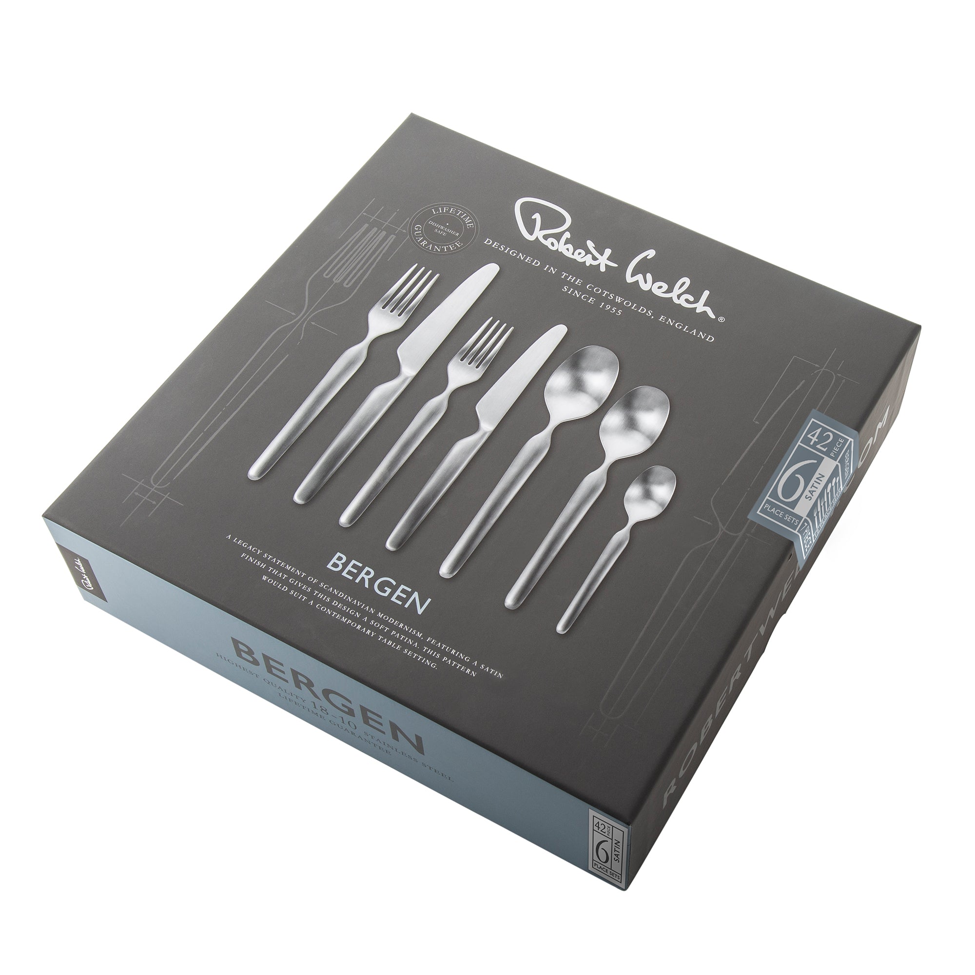 Robert Welch Bergen 48 piece Set - Including 6 Free Steak Knives