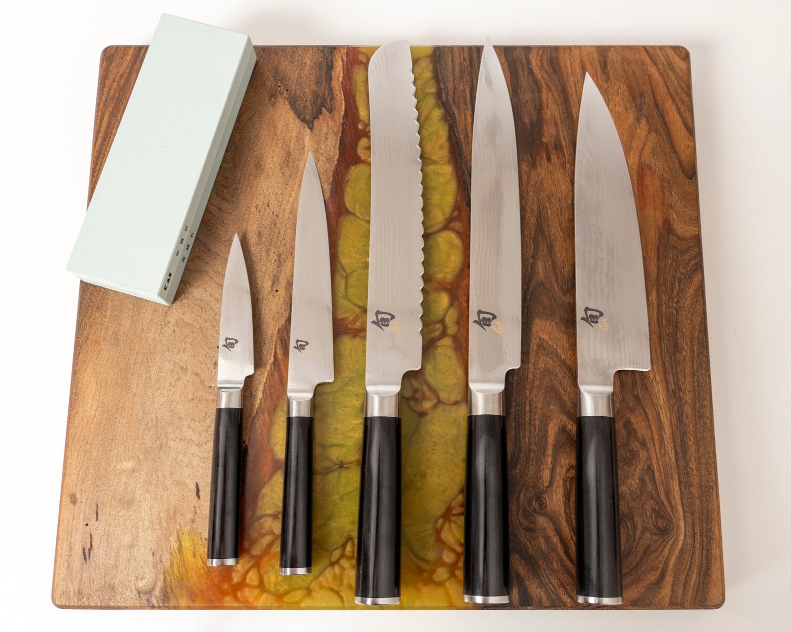 Kai Shun bundle set, 5 knives and whetstone by The Cotswold Knife Company