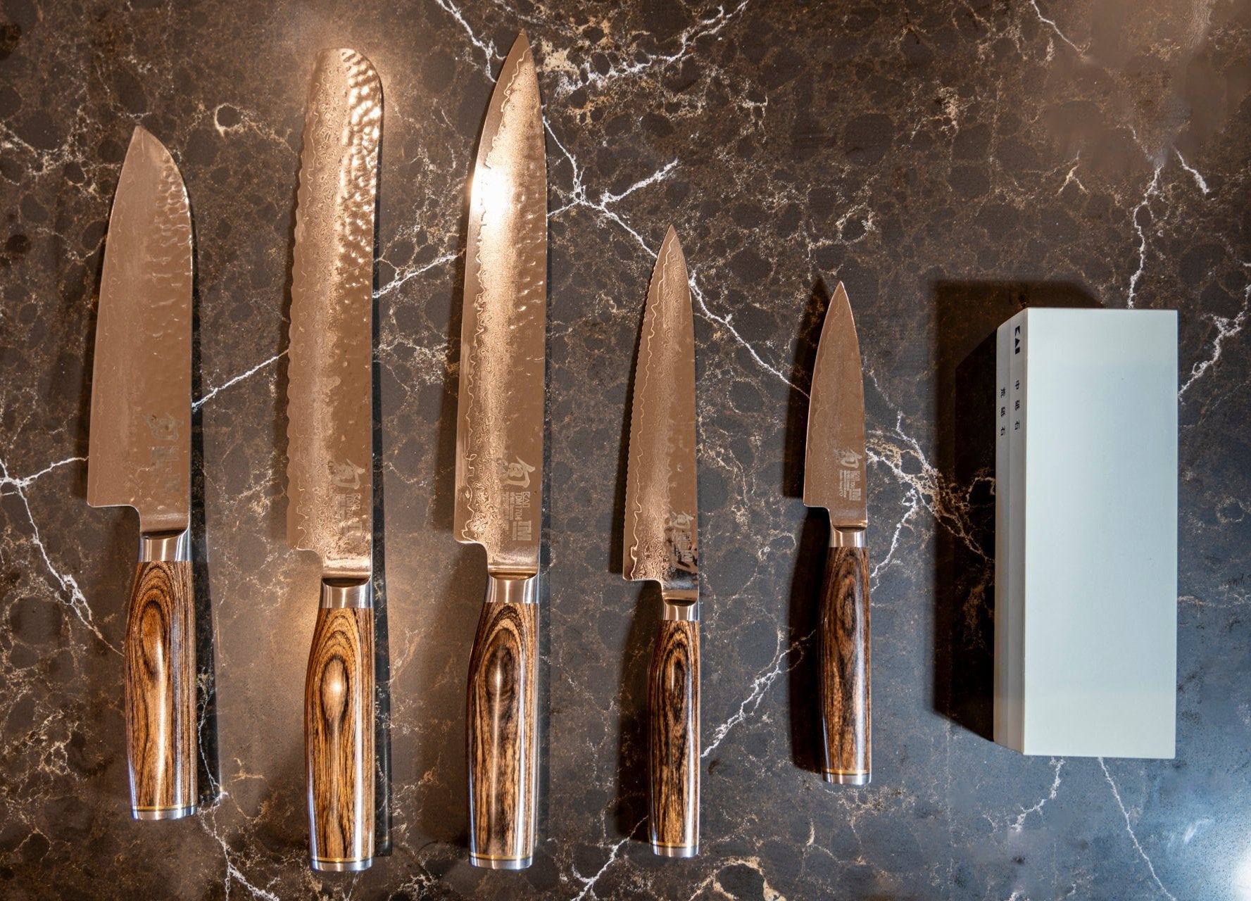 Kai Shun Premier 5 knife and whetstone set by The Cotswold Knife Company