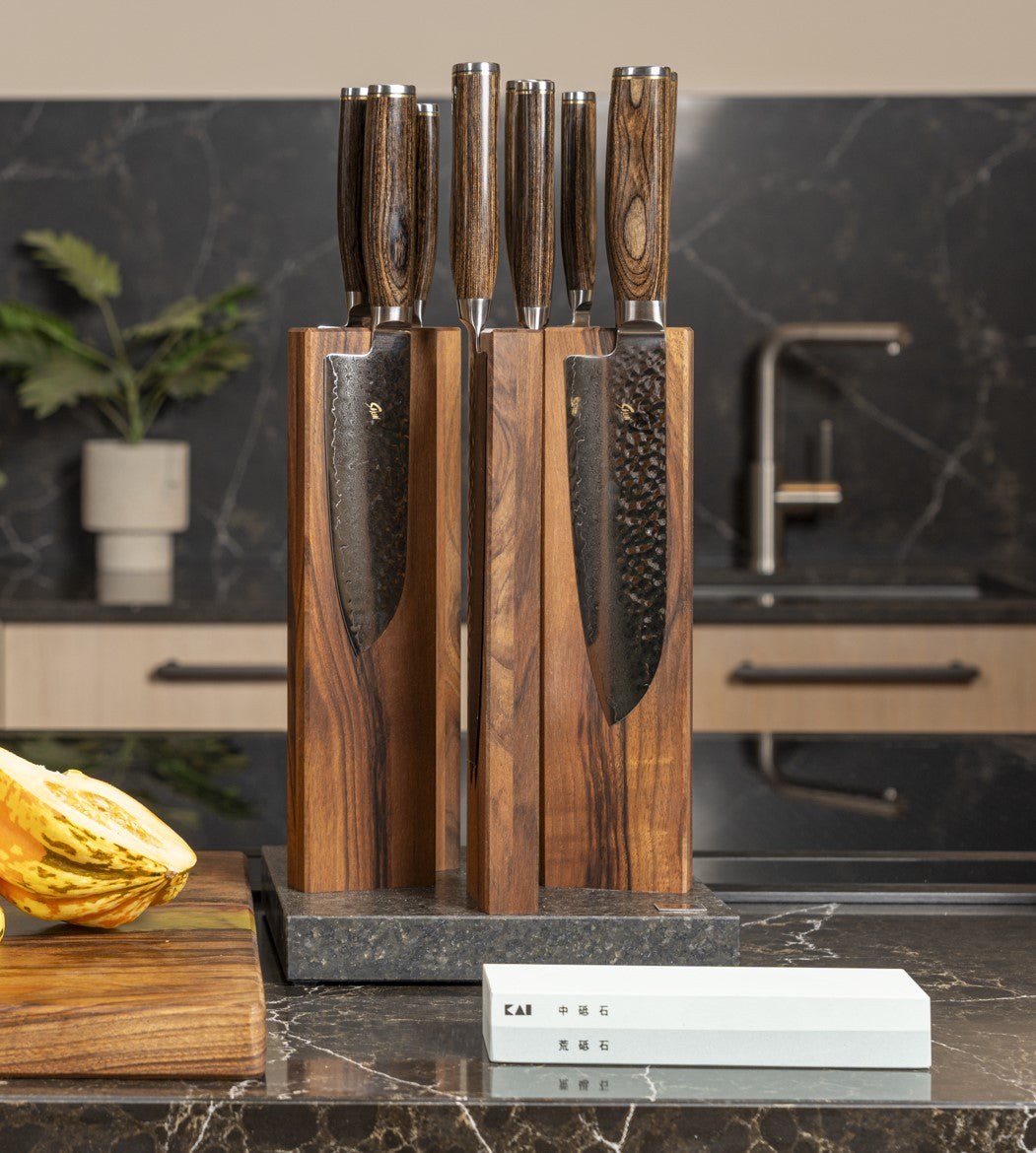 Kai Shun Premier 10 knives, magnetic block and whetstone set by The Cotswold Knife Company