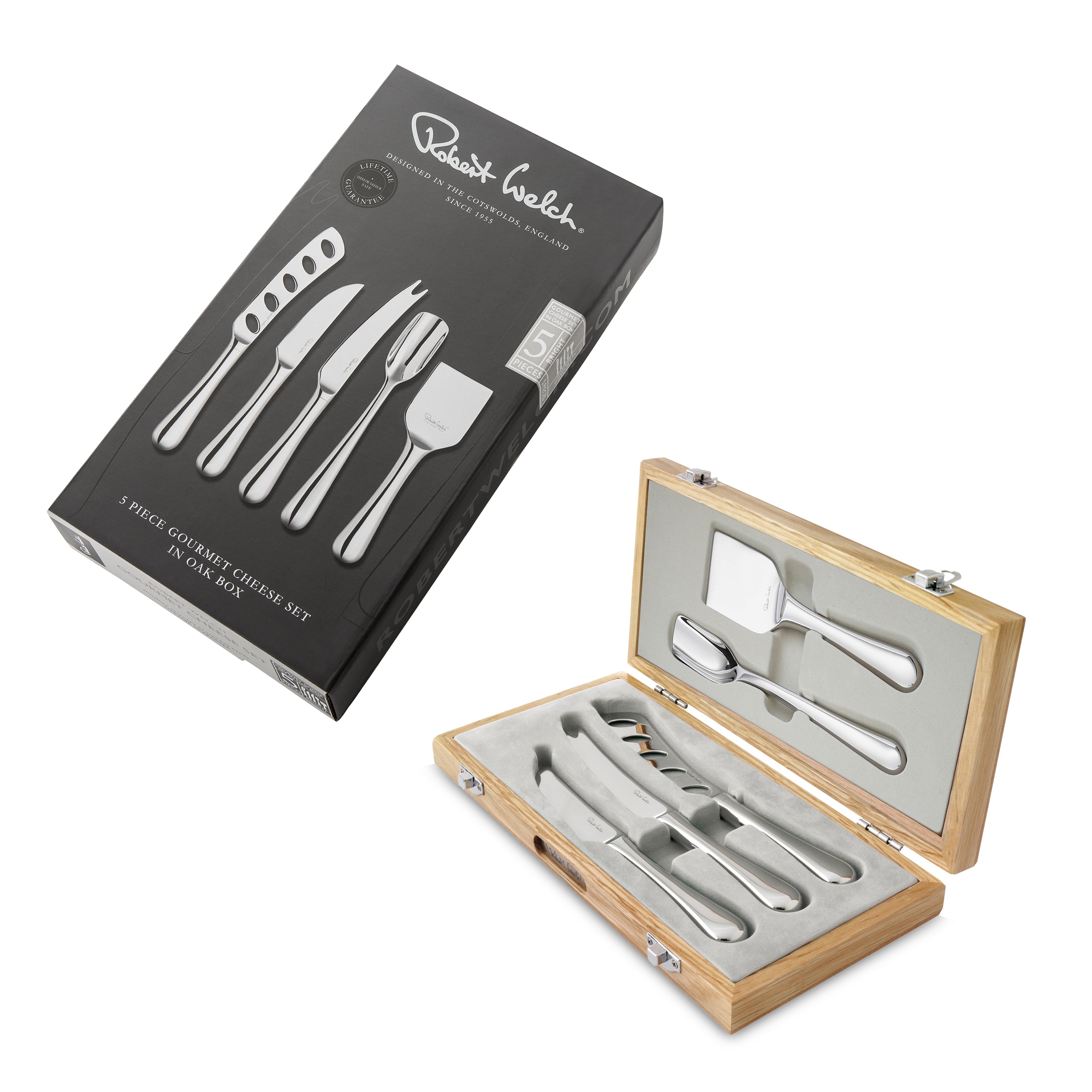 Robert Welch Gourmet Cheese Knife Set, 5 Piece.