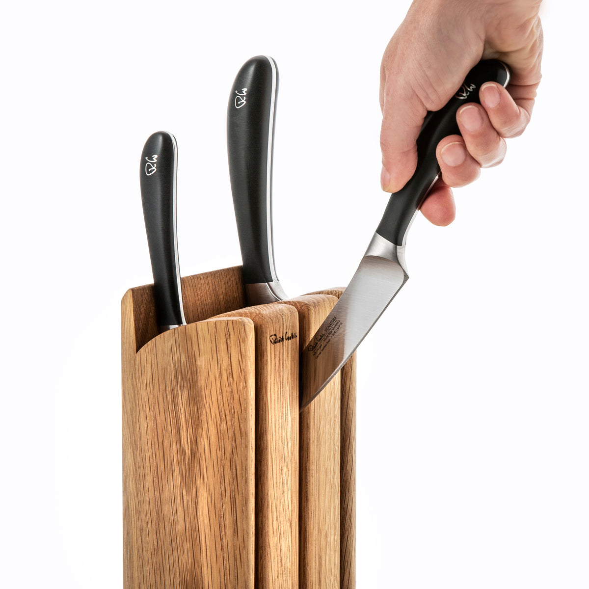 Robert Welch Signature Book Oak Block Set 4 piece – The Cotswold Knife ...