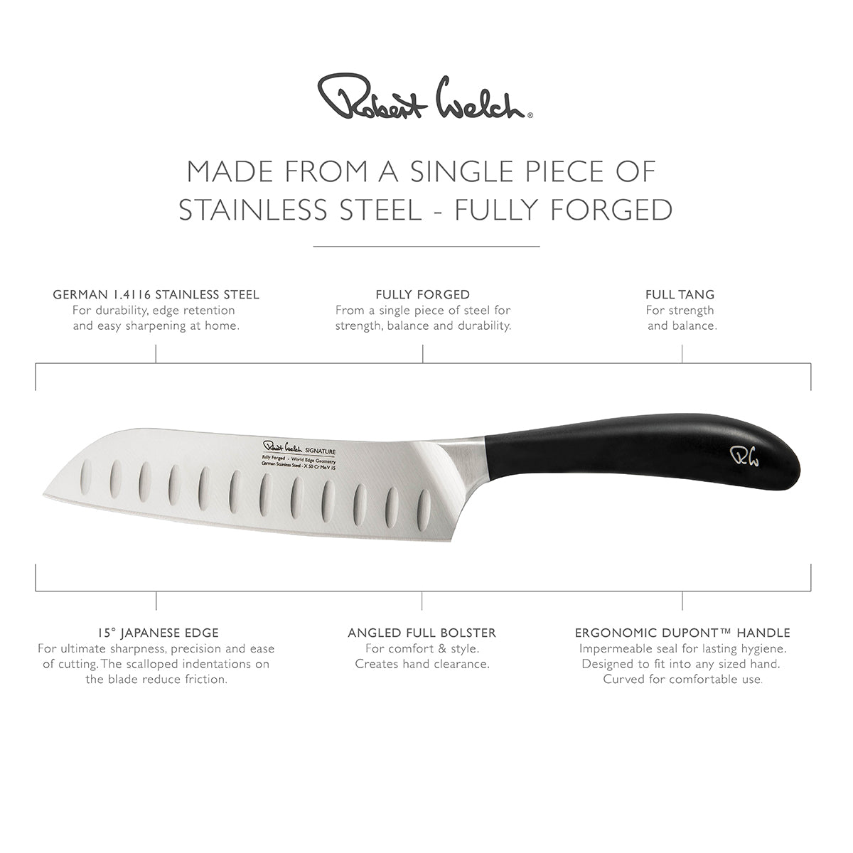 Robert Welch Signature 17cm Santoku Knife