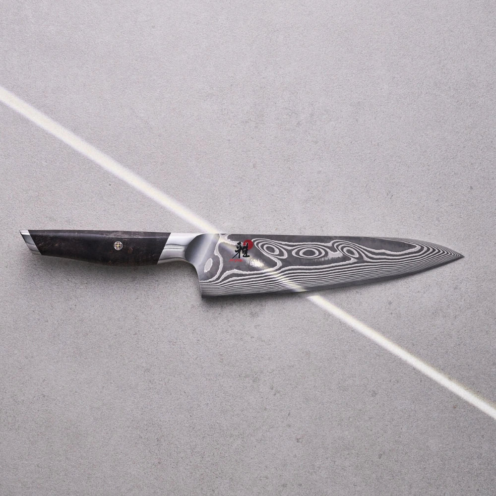 vertical shot of a Miyabi IKI knife 