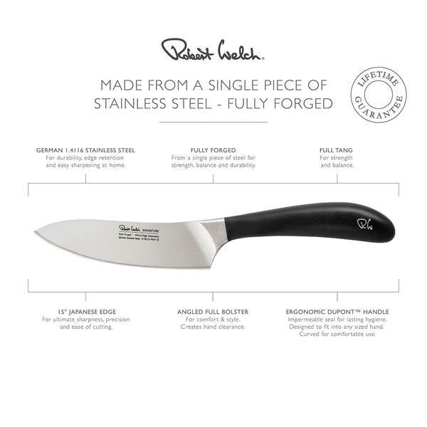 Robert Welch Signature Kitchen Knife Set with Knife Sharpener