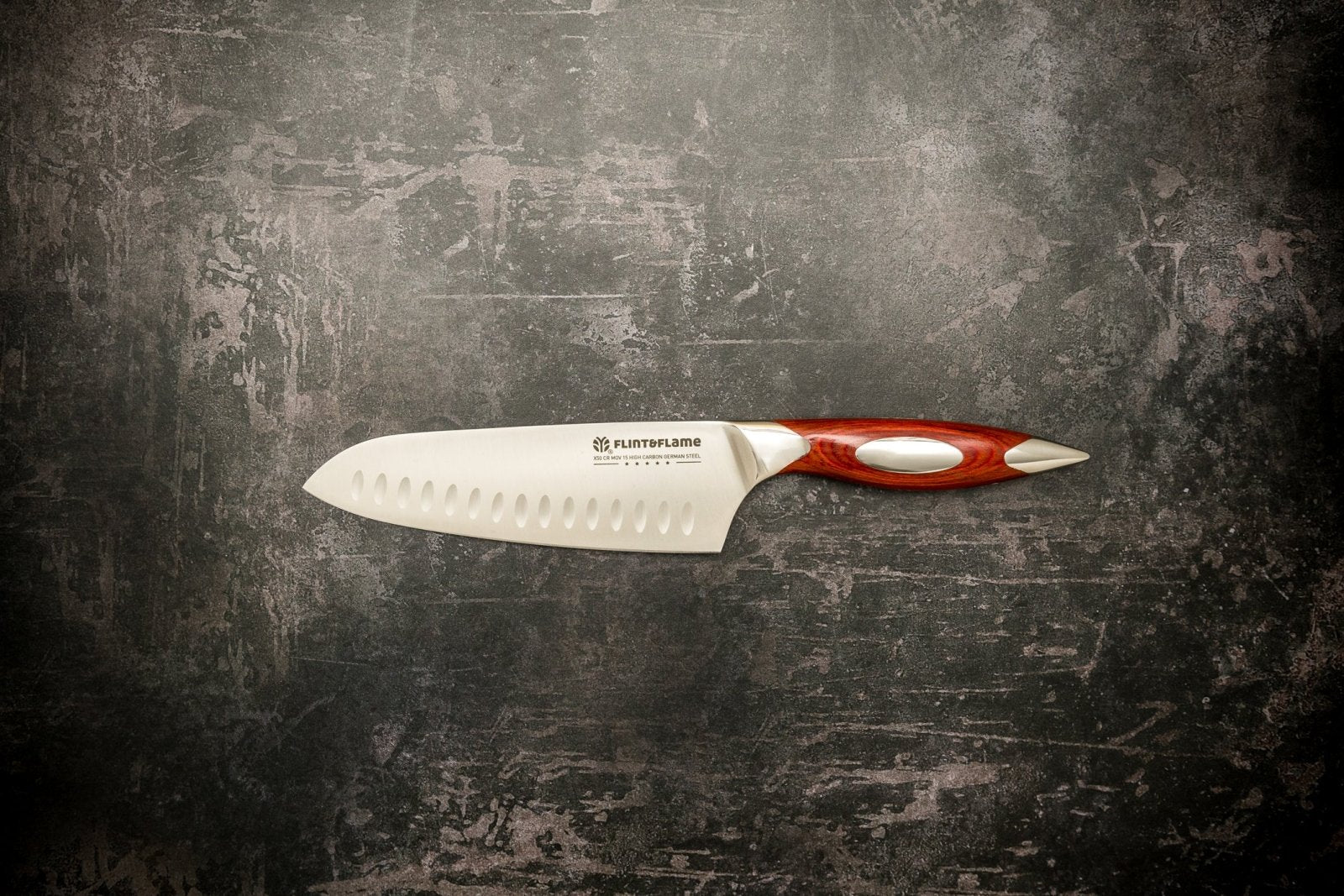 Flint and Flame 6 inch Santoku Knife - FF-6SAN-BC - The Cotswold Knife Company