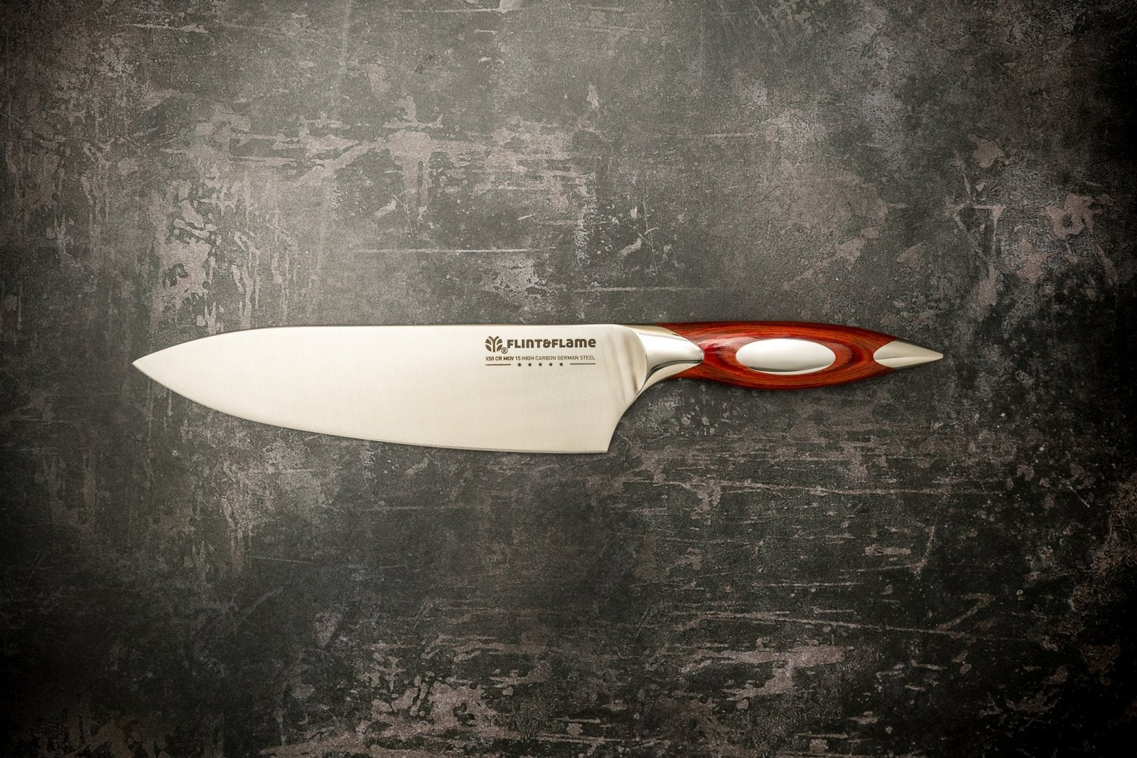 Flint and Flame 8 inch Chef Knife - FF-8CHEF-BC - The Cotswold Knife Company