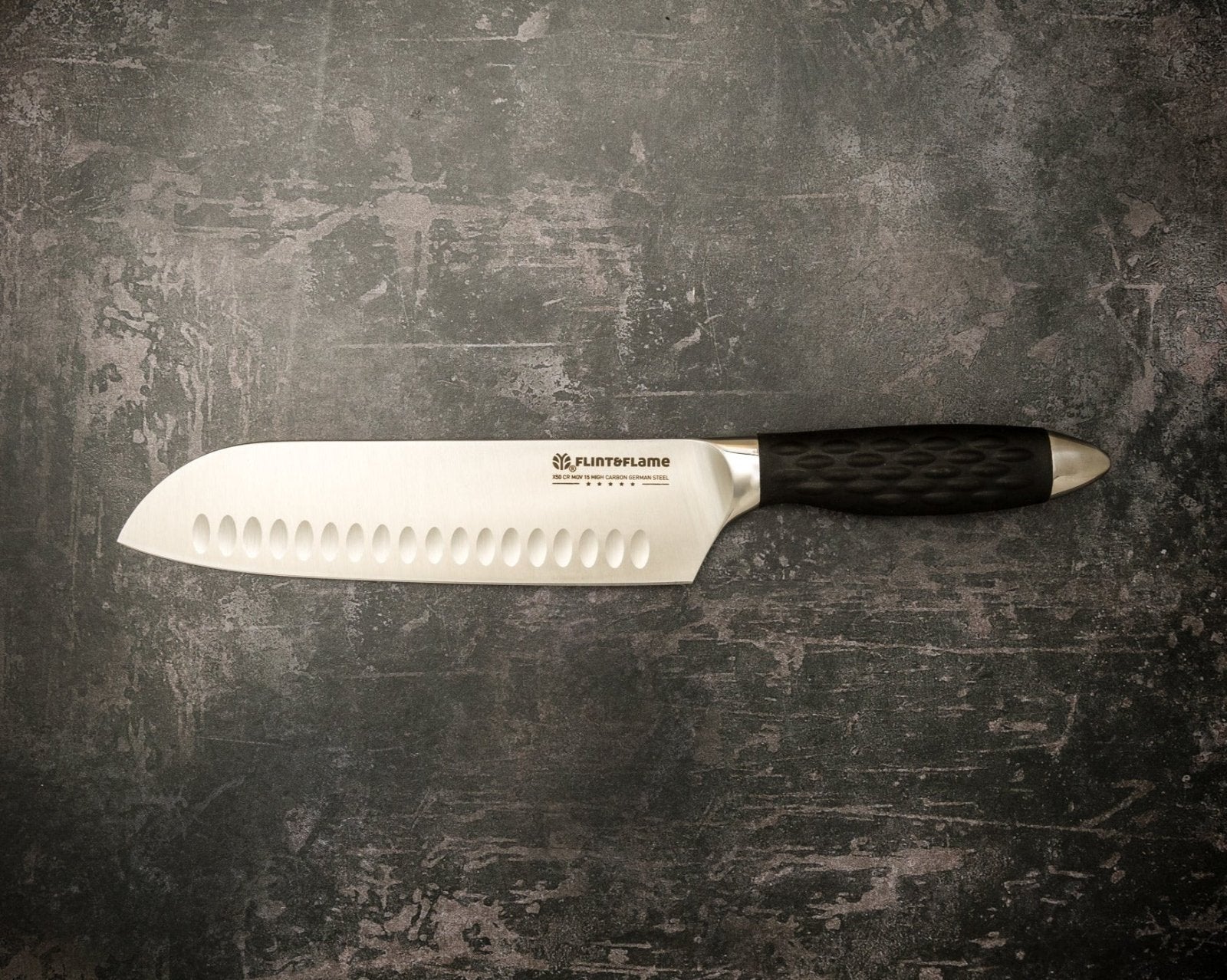 Flint & Flame Pro Series 8" Santoku Knife - PS-8SAN-BP - The Cotswold Knife Company