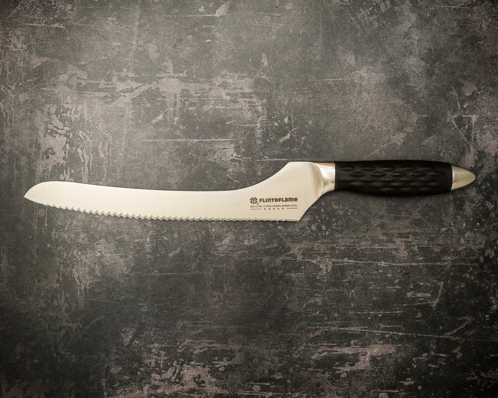 Flint & Flame Pro Series 9" Offset Bread Knife - PS-9OFFSET-BP - The Cotswold Knife Company