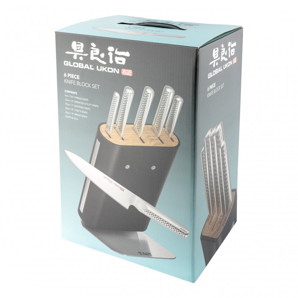 Global Ukon 6 Piece Block Set - SPECIAL OFFER - GU-656/6B - The Cotswold Knife Company