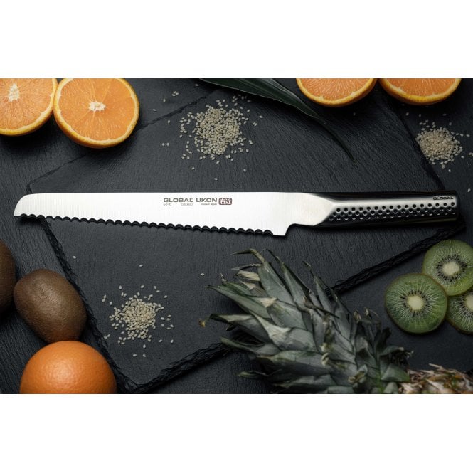 Global UKON Bread Knife 22cm - GU-03 - The Cotswold Knife Company