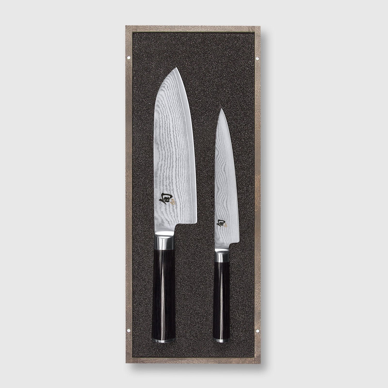 KAI Shun 2 Piece Knife Set - Santoku Knife & Utility Knife - KAI-DMS-230 - The Cotswold Knife Company