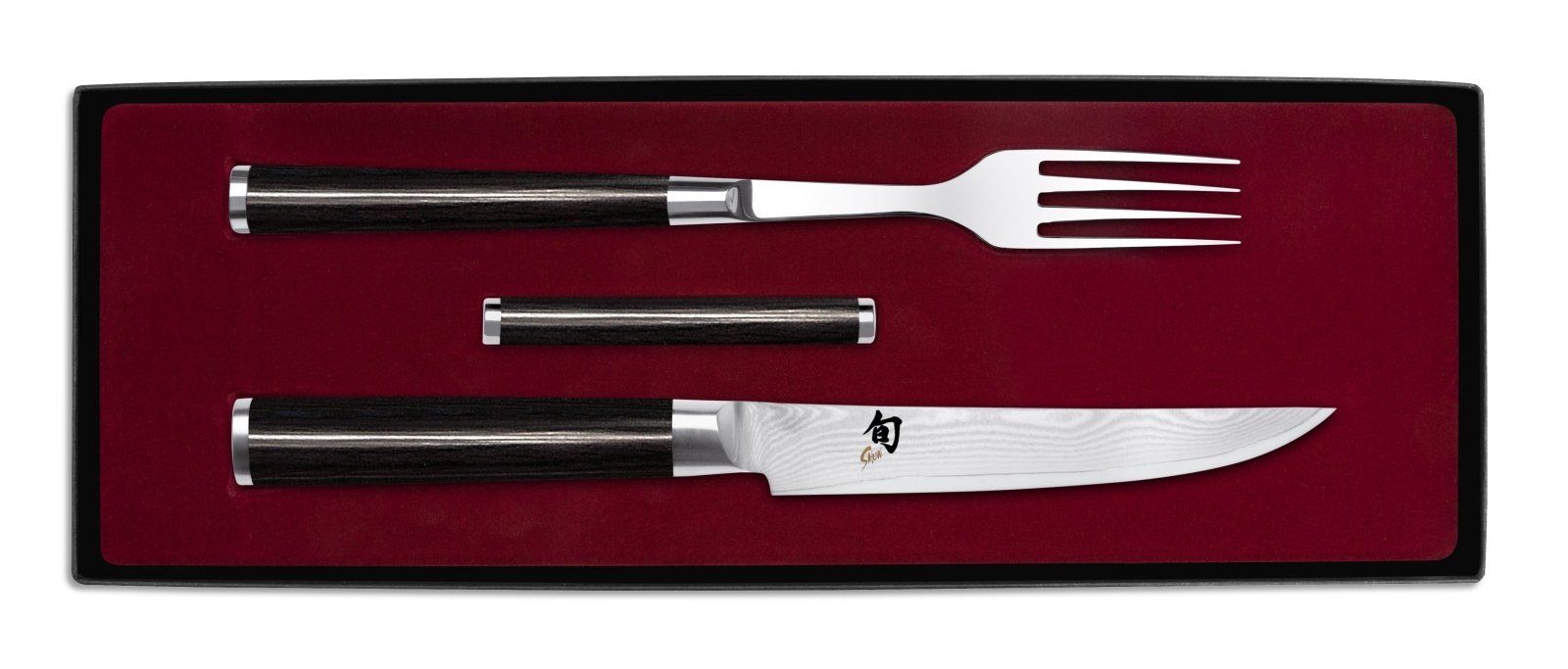 KAI Shun Cutlery Set - Knife, Fork & Knife Rest - KAI-DM-0907 - The Cotswold Knife Company