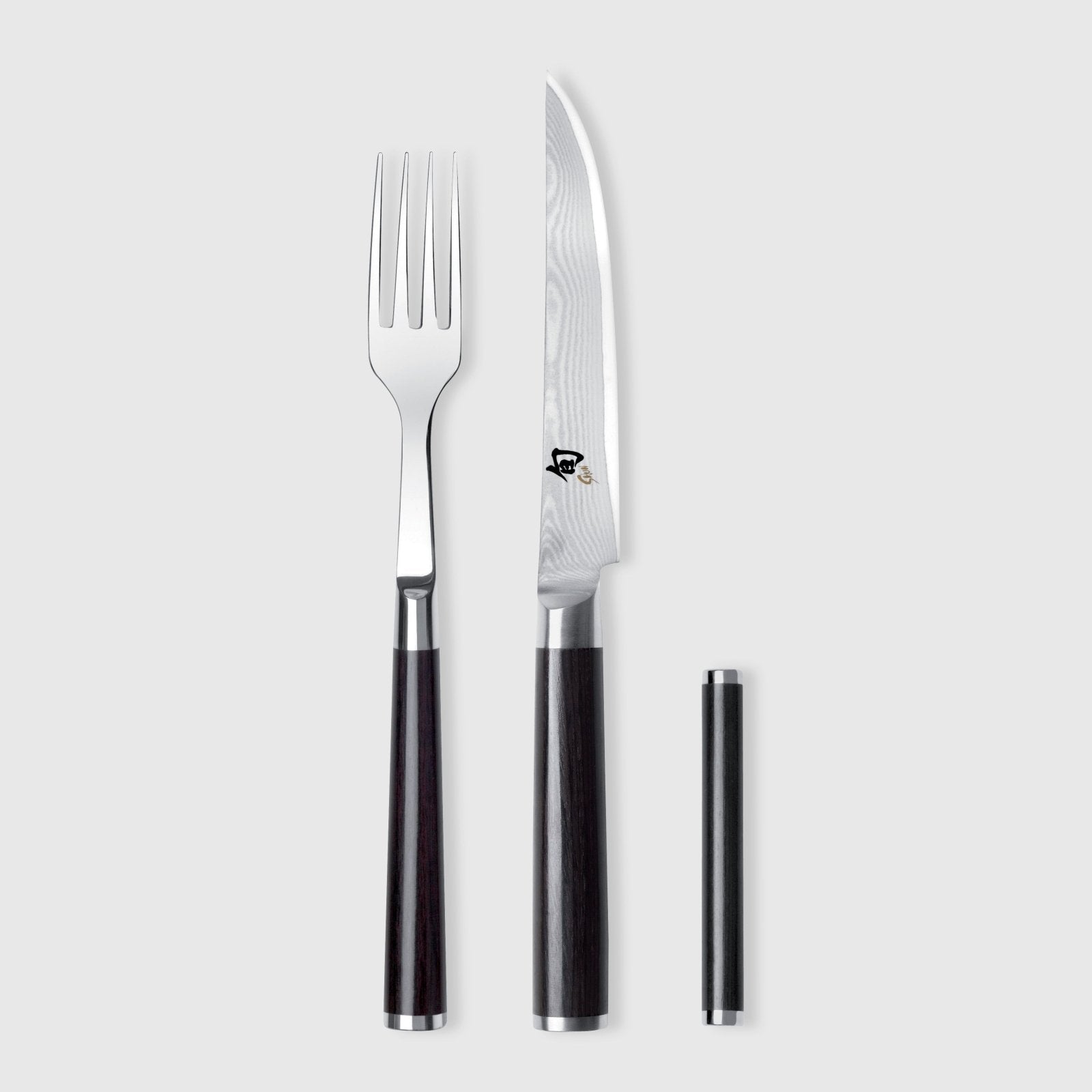KAI Shun Cutlery Set - Knife, Fork & Knife Rest - KAI-DM-0907 - The Cotswold Knife Company