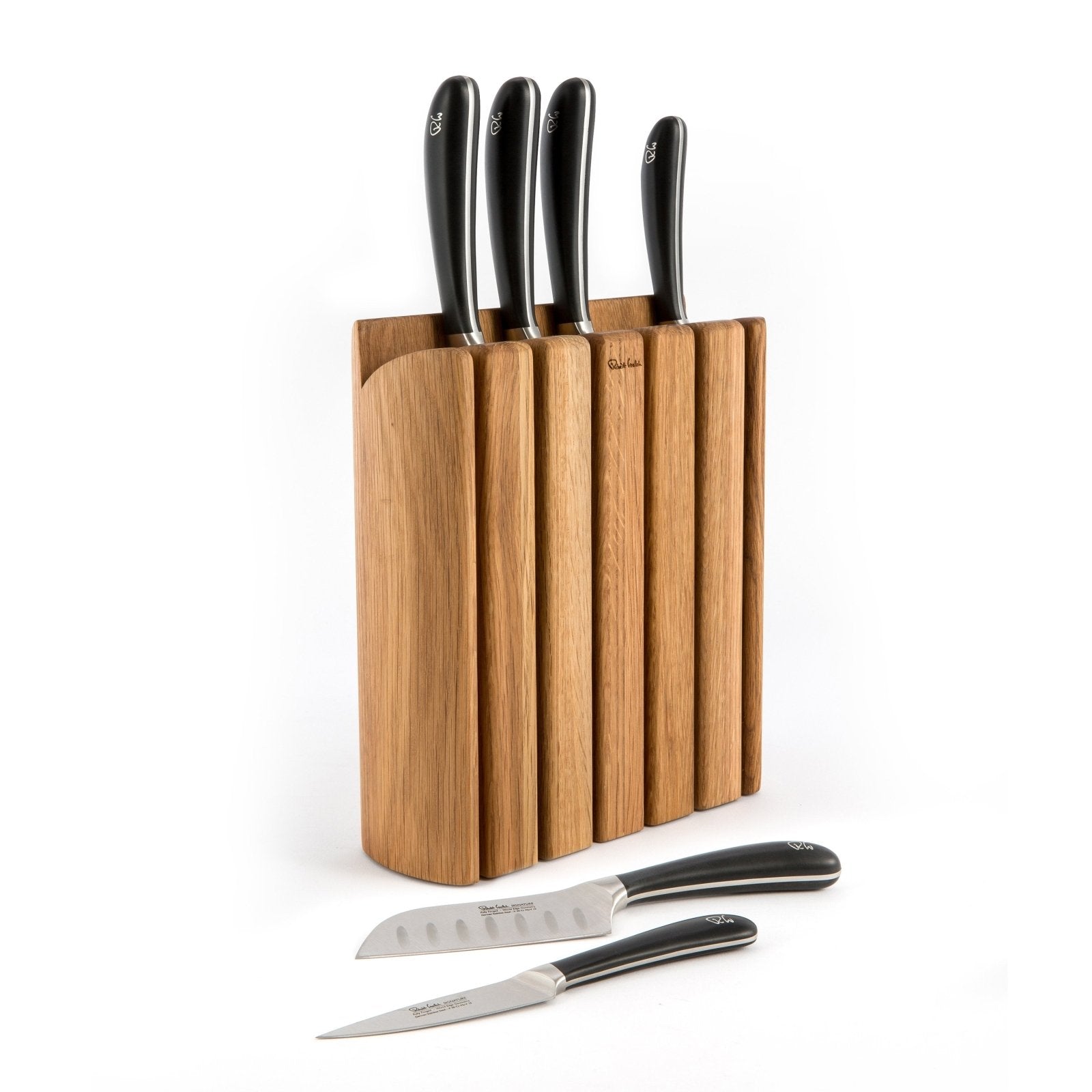 Robert Welch Book Oak Knife Block Set - SIGBO2097V/7 - The Cotswold Knife Company