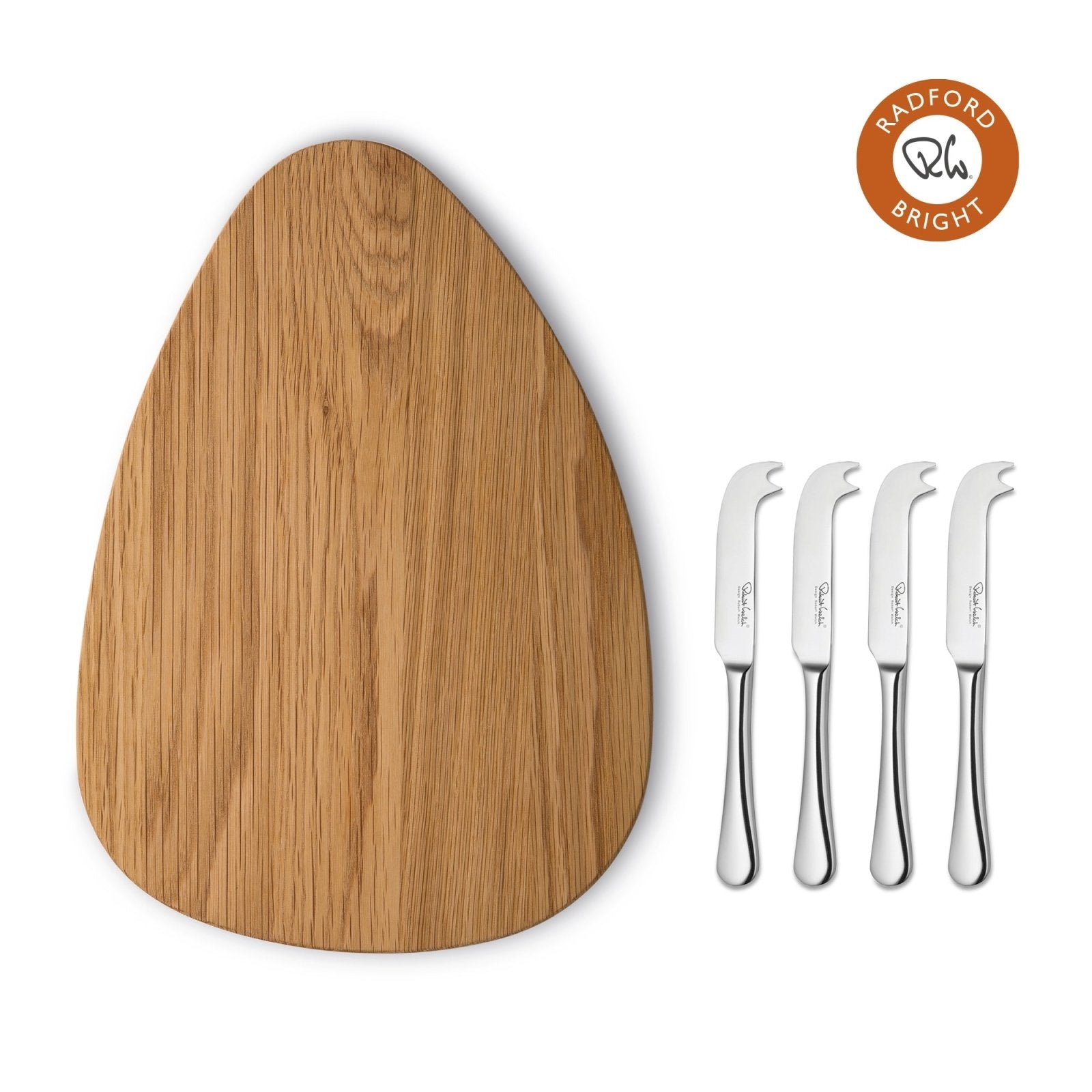 Robert Welch Cheese Serving Set with Oak Board - RADBR10SPEC2 - The Cotswold Knife Company