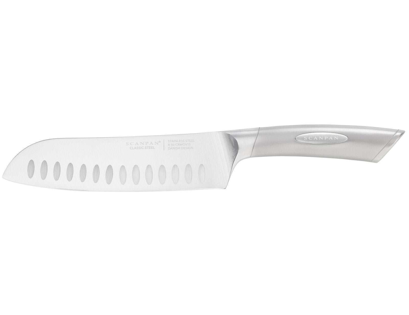 Scanpan Classic Steel 18cm Santoku Knife - SP9001551800 - The Cotswold Knife Company