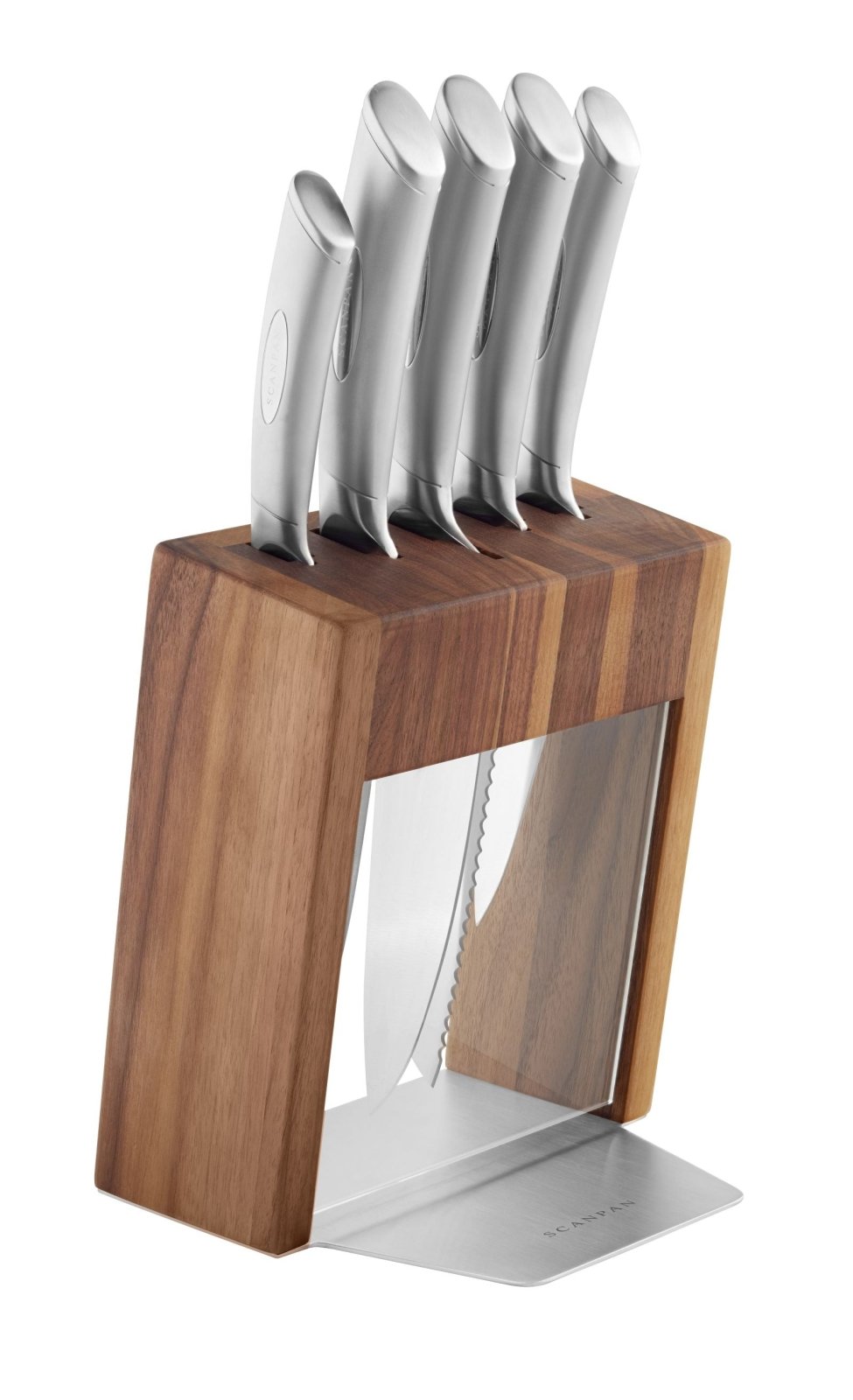 Scanpan Classic Steel 6pc Knife Block Set - SP9001060600 - The Cotswold Knife Company