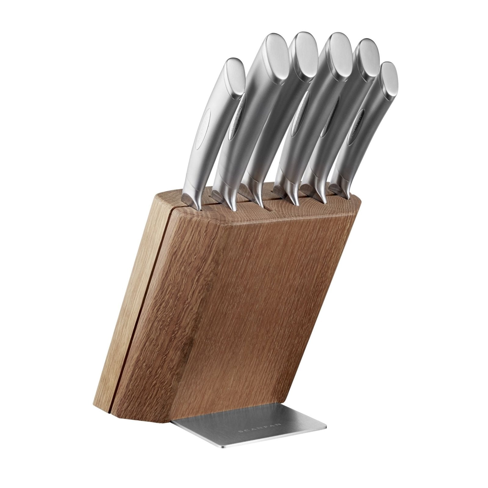 Scanpan Classic Steel 7pc Knife Block Set - SP9001030700 - The Cotswold Knife Company